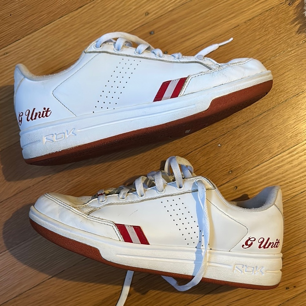 Reebok G Unit White and Red Shoes